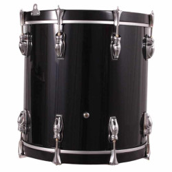 TIMBAL MILITAR 40,6 Ø X 40 CM NEGRO AROS GRAFITO LISO