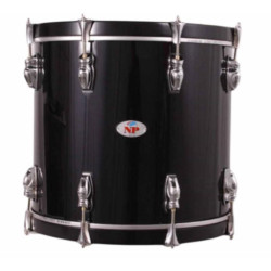 TIMBAL MILITAR 45,7 Ø X 34 CM NEGRO AROS GRAFITO LISO