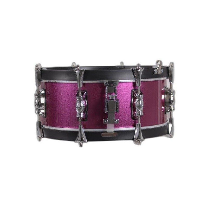 MILITARY SNARE DRUM 35.6 Ø X 14 CM MAGENTA BLACK PLAIN HOOPS