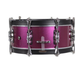 MILITARY SNARE DRUM 35.6 Ø X 14 CM MAGENTA BLACK PLAIN HOOPS