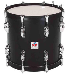 TIMBAL MILITAR 38,1 Ø X 34 CM NEGRO AROS NEGRO LISO
