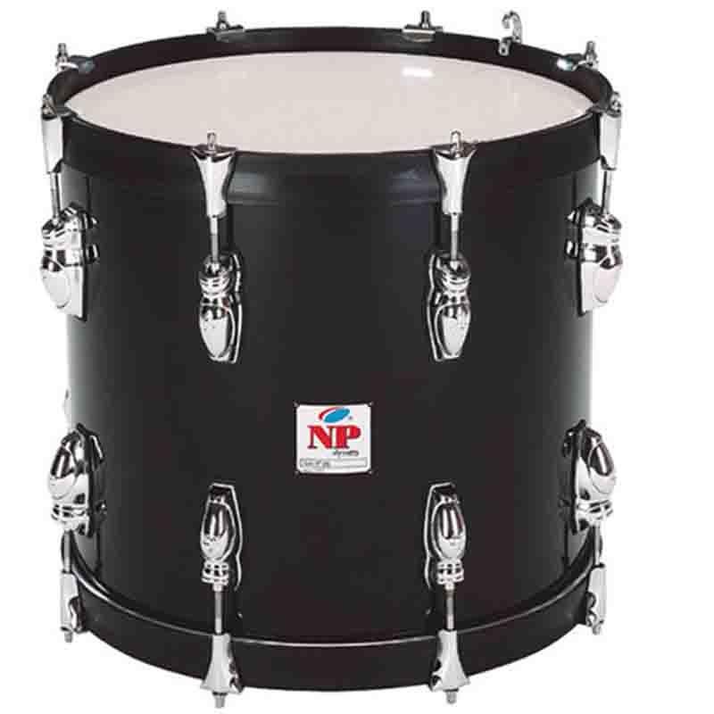 MILITARY TIMPANI 38.1 Ø X 34 CM BLACK PLAIN BLACK HOOPS