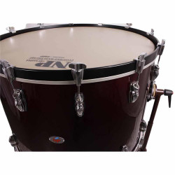 Bombo cámara crome 71,1 Ø x 50 cm Rojo Vino con soporte-NPDrums