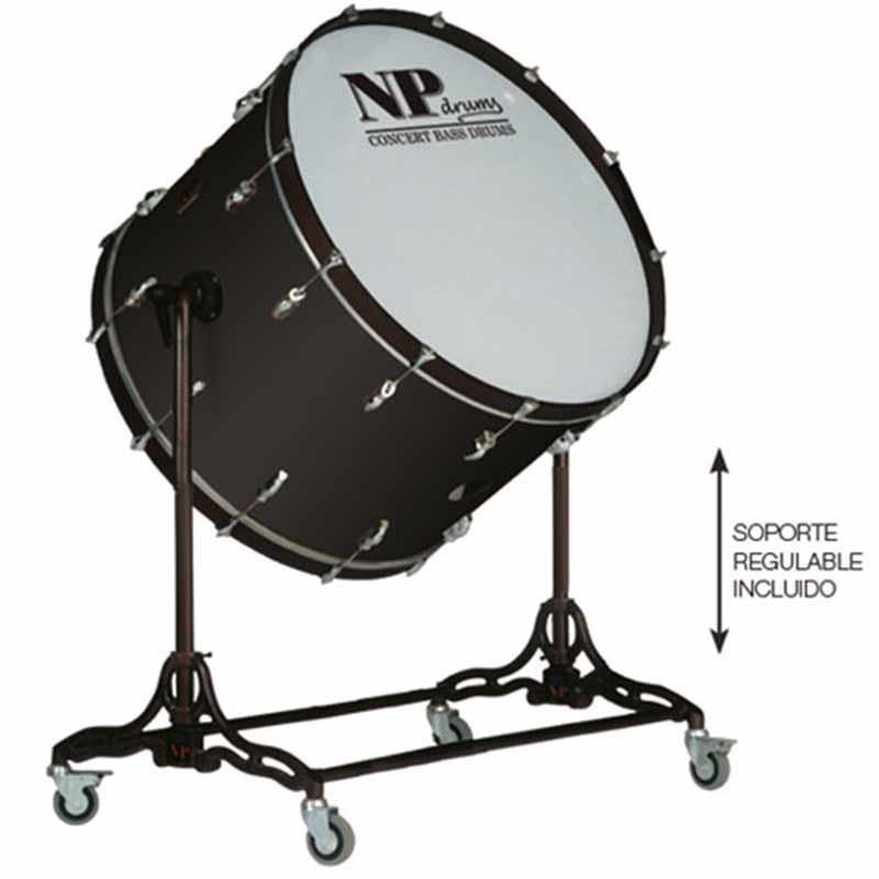 Crome camera bass drum 32" x 20" Black with stand-NPDrums