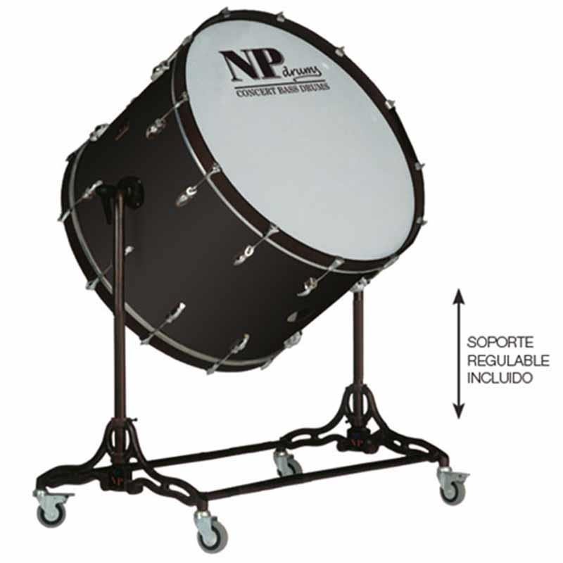 Crome camera bass drum 36" x 20" Black with stand-NPDrums