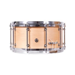 CAISSE CLAIRE D’ORCHESTRE EN ÉRABLE 35,6 Ø X 16 CM ANNEAUX EN MÉTAL COULÉ NATUREL