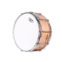 CAISSE CLAIRE D’ORCHESTRE EN ÉRABLE 35,6 Ø X 16 CM ANNEAUX EN MÉTAL COULÉ NATUREL