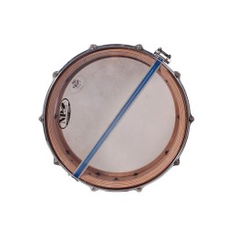CAJA ORQUESTAL ARCE 35,6 Ø X 16 CM NATURAL AROS METALICOS FUNDIDOS P.PIEL B.HILOS ACERO