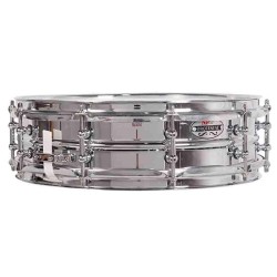 CAJA ORQUESTAL ACERO 35,6 Ø X 10 CM CROMADO AROS METÁLICOS BRIDA TRIPLE