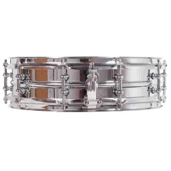 CAJA ORQUESTAL ACERO 35,6 Ø X 10 CM CROMADO AROS METÁLICOS BRIDA TRIPLE