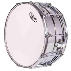 CAJA ORQUESTAL ACERO 35,6 Ø X 16 CM CROMADO AROS METÁLICOS BRIDA TRIPLE