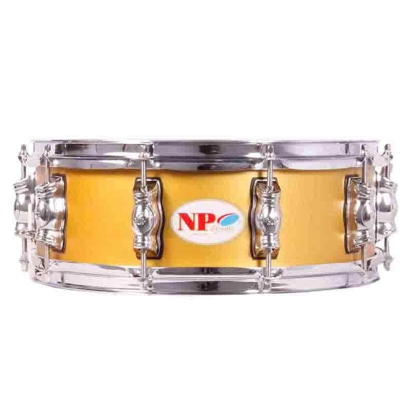 NPdrums GREAT ALUMINUM BATTERY BOX 35.6 Ø X 12 CM GOLD METALLIC HOOPS