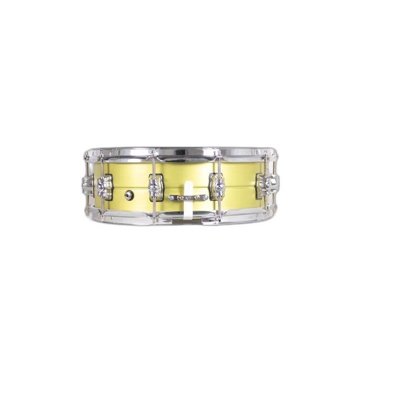 NPdrums GREAT ALUMINUM BATTERY BOX 35.6 Ø X 12 CM PISTACHIO METAL RINGS