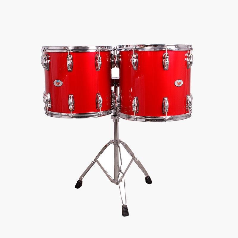 SET TOMS CONCIERTO 35,6 Ø & 33,0 Ø ROJO CEREZA CON SOPORTE