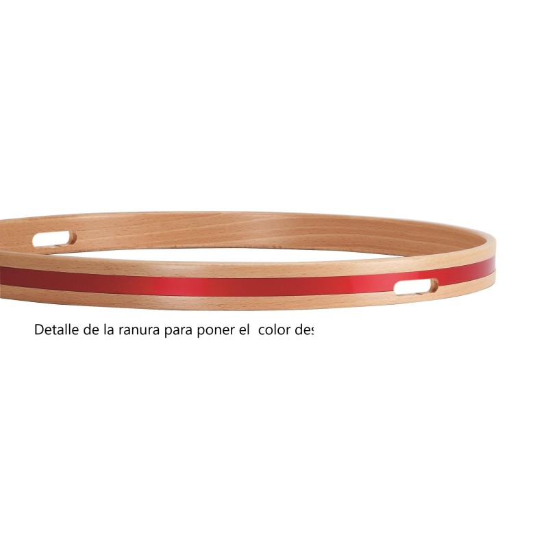 WOODEN HOOP 14" Ø X 3.0 CM NATURAL GROOVE