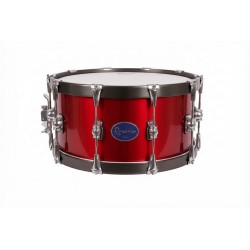 TAMBOR SAYÓN ROSARIO CROME 35,6 Ø X 16 CM ROJO  AROS GRAFITO
