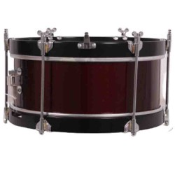 TAMBOR COFRADÍA CADETE 33 Ø X 14 CM NEGRO AROS GRAFITO LISO