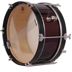 TAMBOR COFRADÍA CADETE 33 Ø X 14 CM NEGRO AROS GRAFITO LISO