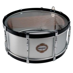 Try the Arahal Drum 38,1 Ø X 16 cm silver with stand-NPDrums