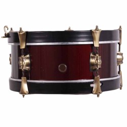 TAMBOR MINI SAYÓN NIÑOS OLD 30,5 Ø X 12 CM VINO AROS GRAFITO