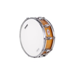 GROSSE CROME HOLZKISTE 35,6 Ø X 12 CM HONIG METALL CREOLEN