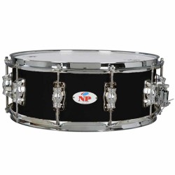 GREAT CROME WOOD BOX 14" Ø X 13 CM JET METAL HOOPS