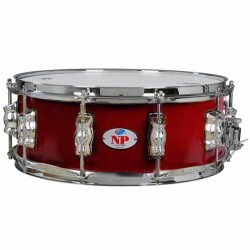 CAIXA DE MADEIRA GRANDE CROMADO 35,6 Ø X 13 CM HOOPS DE METAL DE MOGNO