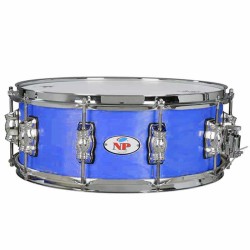 CAIXA DE MADEIRA GRANDE CROME 35,6 Ø X 13 CM AROS DE METAL JEANS AZUL