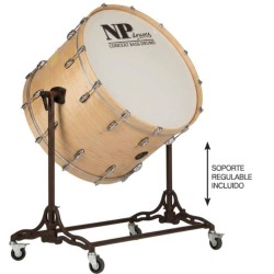 Bombo cámara crome 81,3 Ø x 50 cm Natural con soporte-NPDrums