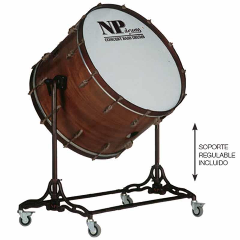 Old chamber drum 50.8 Ø x 50 cm Walnut with stand-NPDrums