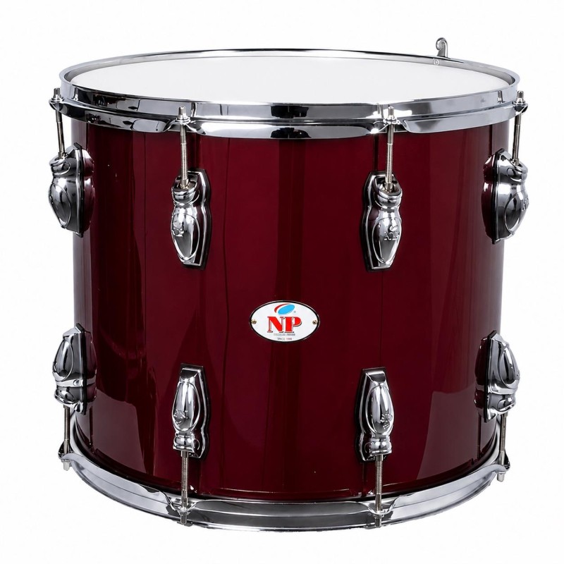 TIMBAL PARADA 45,7 Ø X 34 CM ROJO VINO AROS METÁLICOS