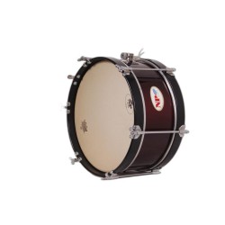 CHILDREN'S BROTHERHOOD DRUM 12" X 11 CM RED WINE RINGS BLACK SMOOTH