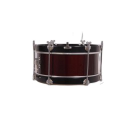 CHILDREN'S BROTHERHOOD DRUM 12" X 11 CM RED WINE RINGS BLACK SMOOTH