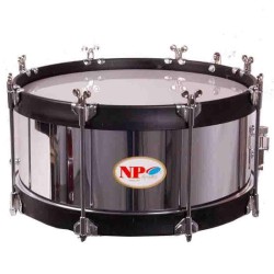 TAMBOR COFRADÍA REGLAMENTO 35,6 Ø X 15 CM PLATA AROS NEGRO LISO