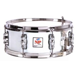TAMBOR PARADA 35,6 Ø X 14 CM BLANCO AROS METÁLICOS