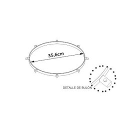 ARO SURDO 35,6 Ø X 1,5 CM BATIDOR 8 DIVISIONES