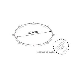 ARO SURDO 40,6 Ø X 1,5 CM BORDONERO 8 DIVISIONES
