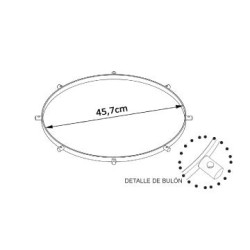 ARO SURDO 45,7 Ø X 1,5 CM BATIDOR 8 DIVISIONES