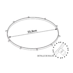 ARO SURDO 55,9 Ø X 1,5 CM BORDONERO 10 DIVISIONES
