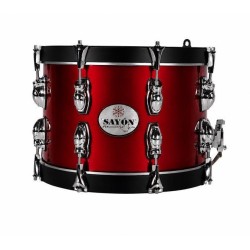 REDOBLANTE MILITAR 35,6 Ø X 20 CM ROJO CEREZA AROS NEGRO LISO
