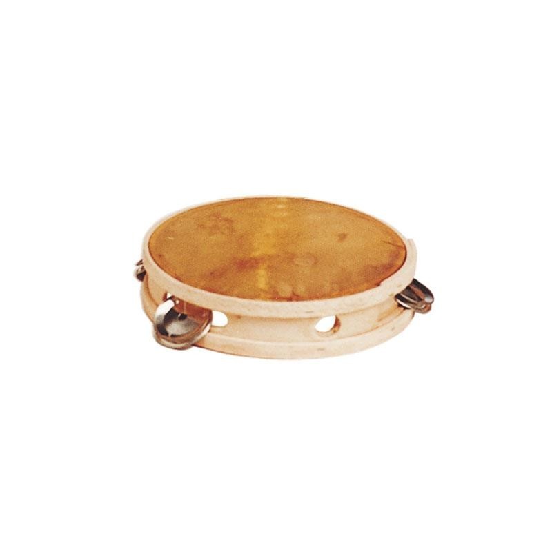 Simple tambourine of 15 cm with skin patch-np drums