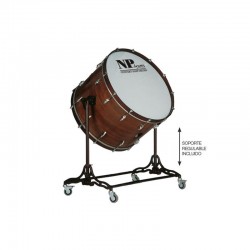Bombo cámara crome 76,2 Ø x 50 cm Nogal con soporte-NPDrums