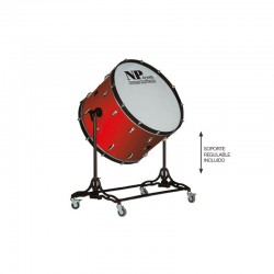 Bombo cámara crome 71,1 Ø x 50 cm Rojo Cereza con soporte-NPDrums