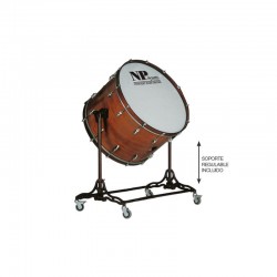Bombo cámara crome 71,1 Ø x 50 cm Miel con soporte-NPDrums