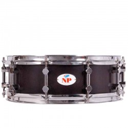 CAJA DESIRE MADERA CROME 35,6 Ø X 12 CM AZABACHE AROS METÁLICOS