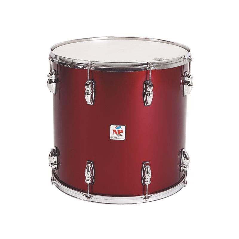 STANDING TIMPANI 40.6 Ø X 40 CM WINE RED METAL RINGS