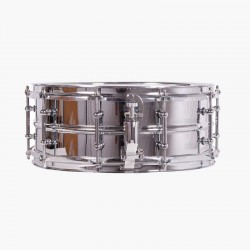 CAJA ORQUESTAL ACERO 35,6 Ø X 14 CM CROMADO AROS METÁLICOS BRIDA TRIPLE