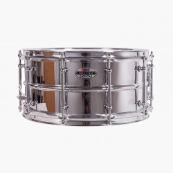 CAJA ORQUESTAL ACERO 35,6 Ø X 16 CM CROMADO AROS METÁLICOS BRIDA TRIPLE