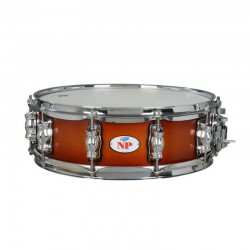 CAJA GREAT MADERA CROME 35,6 Ø X 12 CM MIEL AROS METÁLICOS 