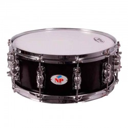 CAJA GREAT MADERA CROME 35,6 Ø X 14 CM AZABACHE AROS METÁLICOS 